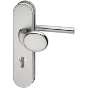 Conjunto de cerradura de puerta EDI 8743/0292 - Aluminio, 92mm, para puertas de 65-75mm, con manija y protección de cilindro Conjunto de cerradura de puerta EDI 8743/0292 - Aluminio, 92mm, para puertas de 65-75mm, con manija y protección de cilindro