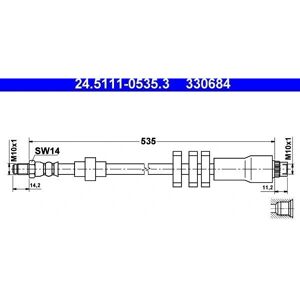 ATE Jarruletku M10x1 - Brake Hose ATE Jarruletku M10x1 - Brake Hose