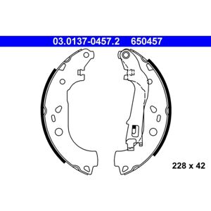 ATE 03.0137-0457.2 Brake Shoes Kit - Brake System ATE 03.0137-0457.2 Brake Shoes Kit - Brake System