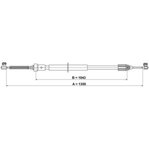 ATE 24.3727-1076.2 Renault Twingo 2 Parking Brake Cable ATE 24.3727-1076.2 Renault Twingo 2 Parking Brake Cable