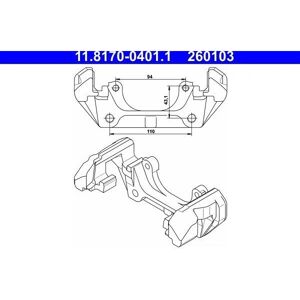 Ate Halter für Bremssattel Mercedes-Benz C-Klasse E-Klasse - Support Ate Halter für Bremssattel Mercedes-Benz C-Klasse E-Klasse - Support
