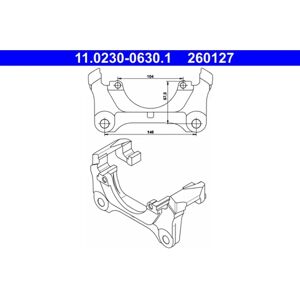 Ate Halter Bremssattel - VAG 4B0615125D - Support für Audi A6 Allroad Ate Halter Bremssattel - VAG 4B0615125D - Support für Audi A6 Allroad
