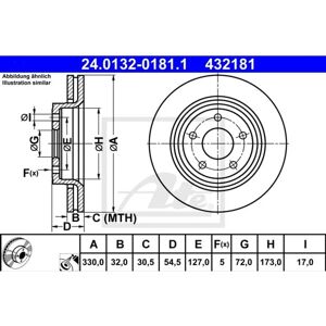 Brzdový kotouč Ate - Větraný 330mm - Jeep Grand Cherokee IV Brzdový kotouč Ate - Větraný 330mm - Jeep Grand Cherokee IV