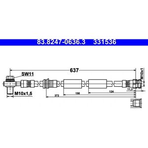 Flexible de frein ATE 83.8247-0636.3 - Pièce de Freinage - Publicité Flexible de frein ATE 83.8247-0636.3 - Pièce de Freinage - Publicité