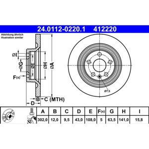 Ate jarrulevy - Korkeasydänteräksinen - Täysi - 302mm Ate jarrulevy - Korkeasydänteräksinen - Täysi - 302mm