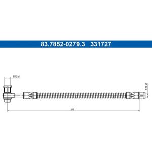 Tubo freno Ate M12x1 M10x1 277mm - Brake Hose Tubo freno Ate M12x1 M10x1 277mm - Brake Hose