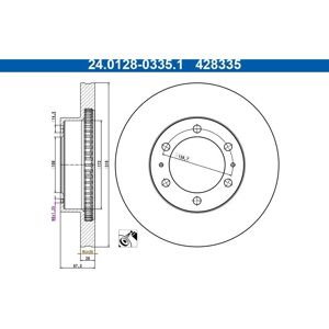 ATE 24.0128-0335.1 OEM Toyota jarrulevy ATE 24.0128-0335.1 OEM Toyota jarrulevy