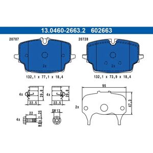 Ate BMW X1 Brake Pads - Disc Brake Set with Wear Indicator Ate BMW X1 Brake Pads - Disc Brake Set with Wear Indicator