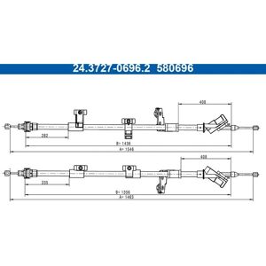 ATE jarruletku Ford Focusiin - 24.3727-0696.2 ATE jarruletku Ford Focusiin - 24.3727-0696.2