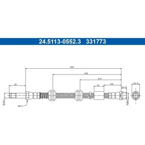 ATE jarruletku M10x1 555mm - Jarruosan ATE jarruletku M10x1 555mm - Jarruosan