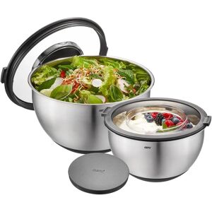 Nerezové Misky Muovo s Víkem - Sada 2 Nerezové Misky Muovo s Víkem - Sada 2