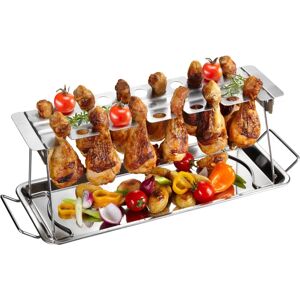 GEFU Chicken leg rack - Stainless steel, foldable, oven & BBQ compatible GEFU Chicken leg rack - Stainless steel, foldable, oven & BBQ compatible