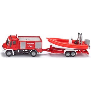 Camion de pompiers Unimog avec bateau - Jouet - 1:87 Camion de pompiers Unimog avec bateau - Jouet - 1:87