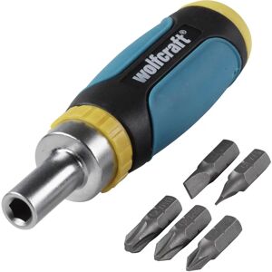 Wolfcraft Mini Ratchet Screwdriver - 5 Bits - Black - Screwdriver Wolfcraft Mini Ratchet Screwdriver - 5 Bits - Black - Screwdriver