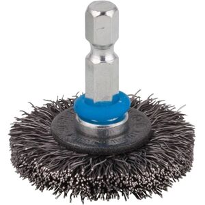 Brosse métallique Wolfcraft 38mm - Enlève la rouille - Publicité Brosse métallique Wolfcraft 38mm - Enlève la rouille - Publicité
