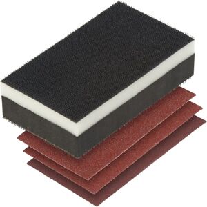 Wolfcraft Hand-Held Sander Set - 4 pcs, with Easy-Fix Fibre Wolfcraft Hand-Held Sander Set - 4 pcs, with Easy-Fix Fibre