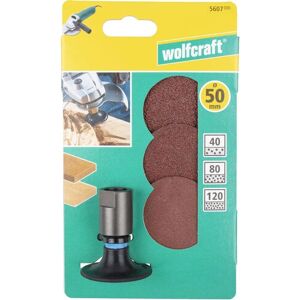 Wolfcraft M14 Angle Grinder Discs - 4 pcs Black Rubber 40/80/120 Wolfcraft M14 Angle Grinder Discs - 4 pcs Black Rubber 40/80/120