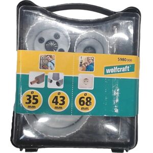 Wolfcraft Multi-Material Hole Saw Set - BIM, 35/43/68mm Wolfcraft Multi-Material Hole Saw Set - BIM, 35/43/68mm