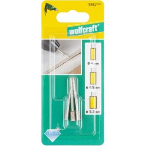Wolfcraft Drill Bit Set - 3 Piece Ceramic Glass Tile Non-Ferrous Metals Wolfcraft Drill Bit Set - 3 Piece Ceramic Glass Tile Non-Ferrous Metals