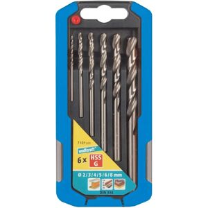 Wolfcraft Model 7101000 Metal Drill Set - 6 Sizes for Hard Materials Wolfcraft Model 7101000 Metal Drill Set - 6 Sizes for Hard Materials