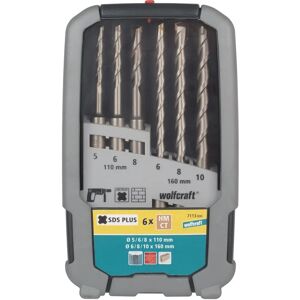 Wolfcraft Set of 6 SDS-Plus Hammer Drill Bits for Concrete & Stone Wolfcraft Set of 6 SDS-Plus Hammer Drill Bits for Concrete & Stone