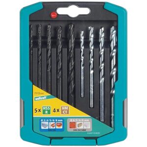 Wolfcraft 7115000 Drill Bit Set - 9 Piece Metal Stone Wolfcraft 7115000 Drill Bit Set - 9 Piece Metal Stone