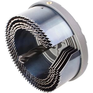 Wolfcraft Hole Saw Set - Metal Body Steel Blade - 68-100mm - Depth 38mm Wolfcraft Hole Saw Set - Metal Body Steel Blade - 68-100mm - Depth 38mm