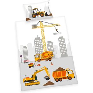 Herding Baby Bettwäsche - Baustelle, Baumwolle, Wendebettwäsche Herding Baby Bettwäsche - Baustelle, Baumwolle, Wendebettwäsche