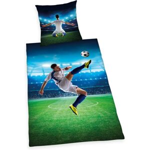 Herding Football Bedding Set - Reversible Football Motif - 135x200cm & 80x80cm Herding Football Bedding Set - Reversible Football Motif - 135x200cm & 80x80cm