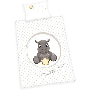 Herding Jana Nashorn Babybettwäsche - Baumwolle, Wendbar Herding Jana Nashorn Babybettwäsche - Baumwolle, Wendbar