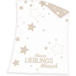HERING 1940902014 Cotton Beige Baby Blanket - Babydecke Kleiner Lieblingsmensch - Baby blanket with text HERING 1940902014 Cotton Beige Baby Blanket - Babydecke Kleiner Lieblingsmensch - Baby blanket with text