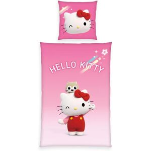 Herding Hello Kitty Bedding Set - Reversible Cotton, 135x200cm Herding Hello Kitty Bedding Set - Reversible Cotton, 135x200cm
