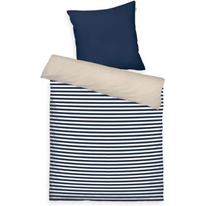 Tom Tailor Rayures Dark Navy & Sunny Sand - Parure de Literie - Publicité Tom Tailor Rayures Dark Navy & Sunny Sand - Parure de Literie - Publicité
