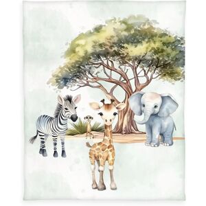 Herding Babyfilt - Flerfärgad - Safari-tema - Babyfilt Herding Babyfilt - Flerfärgad - Safari-tema - Babyfilt