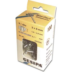 Gesipa Rivet Aluminium Steel 4x12mm - Rivet Blind - Pack of 100 Gesipa Rivet Aluminium Steel 4x12mm - Rivet Blind - Pack of 100