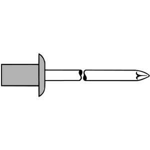 Gesipa 1433437 Remache ciego de aluminio / acero inoxidable - 3,2x6,5mm - Pack de 500 Gesipa 1433437 Remache ciego de aluminio / acero inoxidable - 3,2x6,5mm - Pack de 500
