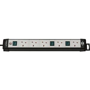 Brennenstuhl - 5-Gang Extension Lead - 3m - 3x On/off Switches - Extension Lead Brennenstuhl - 5-Gang Extension Lead - 3m - 3x On/off Switches - Extension Lead
