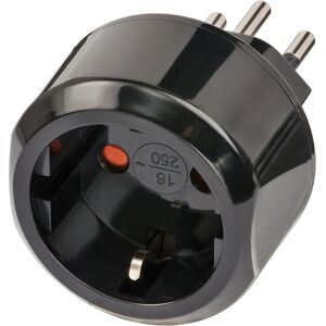Adaptateur de voyage Brennenstuhl noir pour prises suisses - Type J - Publicité Adaptateur de voyage Brennenstuhl noir pour prises suisses - Type J - Publicité