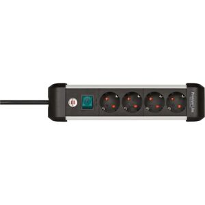 Estensione elettrica Brennenstuhl 1391030400 - 4 prese - 1,8 m - Nero, Argento Estensione elettrica Brennenstuhl 1391030400 - 4 prese - 1,8 m - Nero, Argento