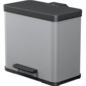 Poubelle Eco Trio Plus à pédale - 27L Gris - Publicité Poubelle Eco Trio Plus à pédale - 27L Gris - Publicité