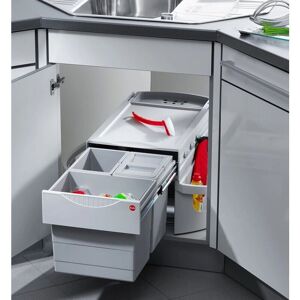 Hailo Marque Rondo Poubelle - Placard Coin 90x90 - 3 Compartiments - Publicité Hailo Marque Rondo Poubelle - Placard Coin 90x90 - 3 Compartiments - Publicité