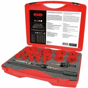Ruko Drill Hole Saw - 19 Piece Bimetal Set - Variable Tooth Ruko Drill Hole Saw - 19 Piece Bimetal Set - Variable Tooth