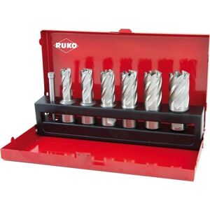 RUKO 108820 Hole Saw Set - High Speed Steel, 6 Drills, 30mm Depth RUKO 108820 Hole Saw Set - High Speed Steel, 6 Drills, 30mm Depth