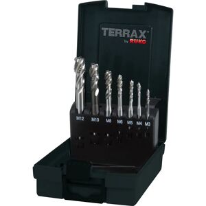 Juego de machos RUKO Terrax - Hilo M3 a M12, Acero de Cobalto Juego de machos RUKO Terrax - Hilo M3 a M12, Acero de Cobalto