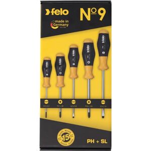 Felo N°9 Juego de Destornilladores - Juego con Mango 2K - 5 Piezas Felo N°9 Juego de Destornilladores - Juego con Mango 2K - 5 Piezas