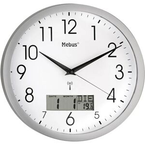 Reloj de pared MEBUS 19422 - Radio controlado, Digital, Plata Reloj de pared MEBUS 19422 - Radio controlado, Digital, Plata