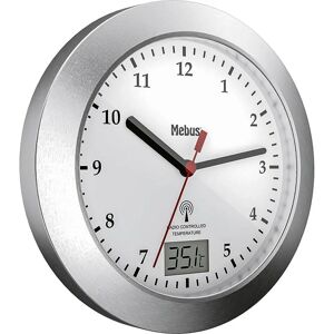 Mebus 41124 Funkbadzimmeruhr - Silber - 17cm x 6cm - Badezimmeruhr Mebus 41124 Funkbadzimmeruhr - Silber - 17cm x 6cm - Badezimmeruhr