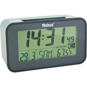 Mebus 51460 Digital väckarklocka - LCD, Antrasit, 2 rader Mebus 51460 Digital väckarklocka - LCD, Antrasit, 2 rader