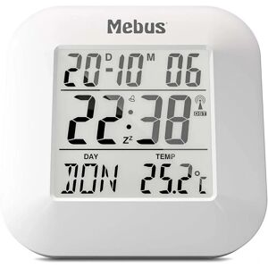 Mebus White Radio Alarm Clock with Thermometer - Alarm Clock Mebus White Radio Alarm Clock with Thermometer - Alarm Clock