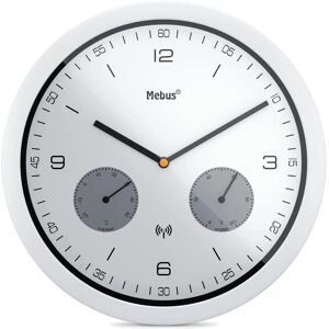 Mebus 52826 Wall Clock - Radio-controlled, Thermo-Hygrometer, High-quality Plastic Mebus 52826 Wall Clock - Radio-controlled, Thermo-Hygrometer, High-quality Plastic